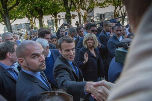 Emmanuel Macron et François Bayrou à Pau