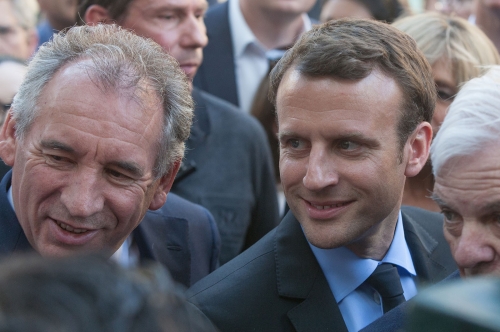 Emmanuel Macron et François Bayrou à Pau